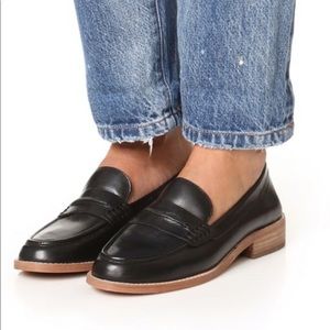 Madewell The Elinor Loafer in Leather / 8H MEDIUM / TRUE BLACK